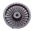 Nivel Parts & Accessories - Club Car - Nivel - WHEEL COVER TURBINE BLACK/CHROME