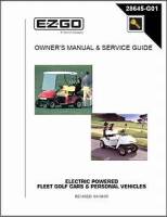 EZ-GO Parts - EZ GO Owner's Manual & Service