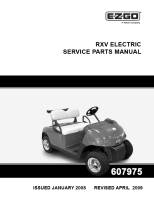 EZ-GO Parts - Service Parts Manual RXV Elec.