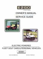 EZ-GO Parts - Operators Guide Manual  ELEC TXT / FRDM 2007+