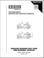 EZ-GO Parts - Repair/Service Manual for 1999-00 E-Z-GO Gas TXT