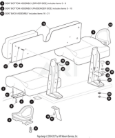 EZ-GO Parts - SEAT BTM, TAN, INDV BUC RH - ASSY