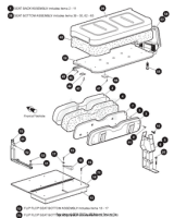 EZ-GO Parts - Flip-Seat Bottom Assembly (Tan)