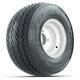GTW - GTW 18x8.5-8 Topspin Plus Tire with White Steel Wheel Assembly