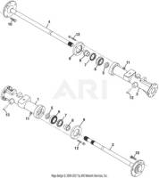 Cushman - AXLE SHAFT KIT, BEARING SEAL, AND RETAIN