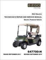 EZ-GO Parts - Electric RXV Repair Manual