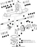 EZ-GO Parts - 16.99:1 Electric Rear Axle, W/Limited slip, Express S4 L6 72V