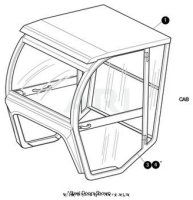 EZ-GO Parts - CAB STEEL W/O DOORS WHITE