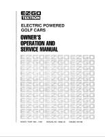 EZ-GO Parts - MANUAL*SERVICE/ELEC/GC/1985