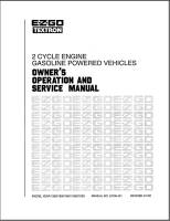 EZ-GO Parts - Manual Technicians 2 Cyc 89-93
