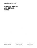 EZ-GO Parts - Manual, Owners, TXT '96 gas