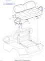 EZ-GO Parts - SEAT BTM ASSY - REAR - OYSTR -4 CAD /  SHUTTLE - Image 1